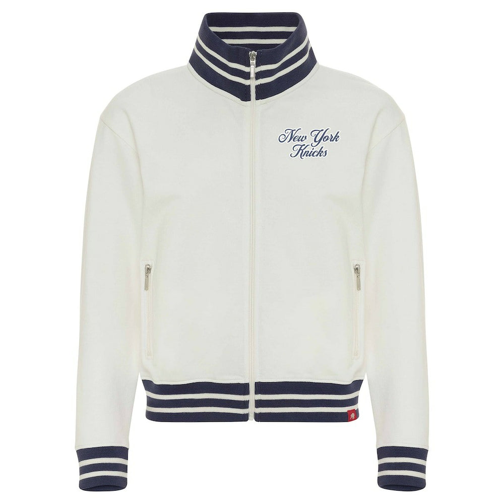 NBA - New York Knicks Sportiqe Women's Athletic Club Collection Sutton French Terry Full-Zip Jacket - Cream