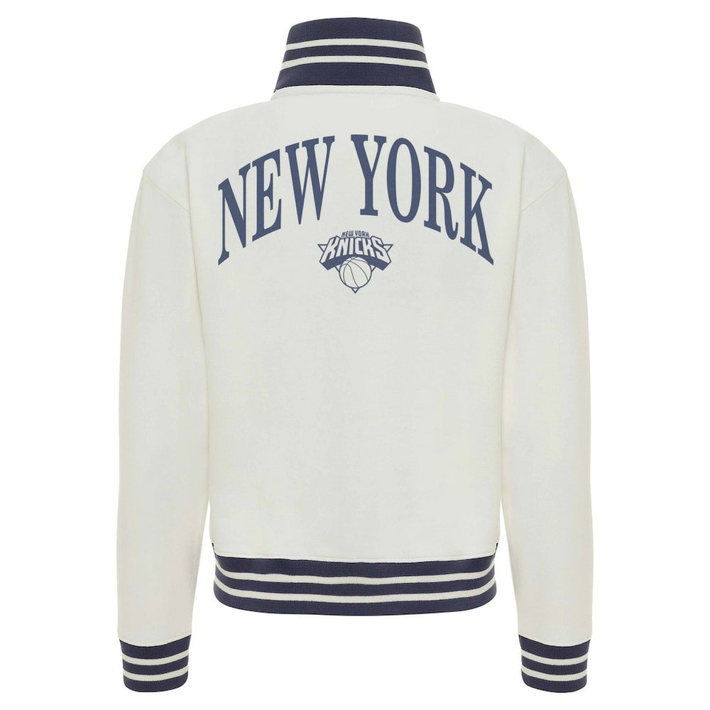 NBA - New York Knicks Sportiqe Women's Athletic Club Collection Sutton French Terry Full-Zip Jacket - Cream