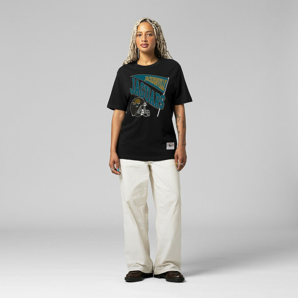 Jacksonville Jaguars Women's Team Dynamic Boyfriend T-Shirt Black - Mitchell & Ness