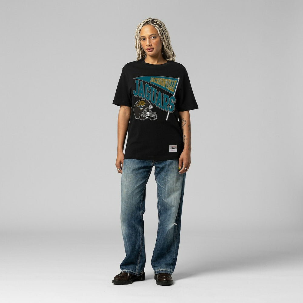 Jacksonville Jaguars Women's Team Dynamic Boyfriend T-Shirt Black - Mitchell & Ness