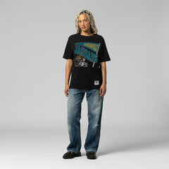 Jacksonville Jaguars Women's Team Dynamic Boyfriend T-Shirt Black - Mitchell & Ness
