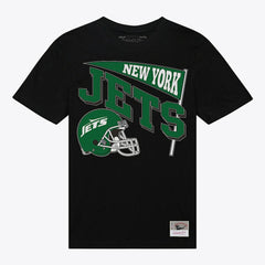 New York Jets Women's Team Dynamic Boyfriend T-Shirt Black - Mitchell & Ness