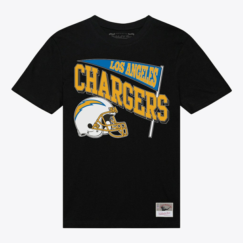 Los Angeles Chargers Women's Team Dynamic Boyfriend T-Shirt Black - Mitchell & Ness