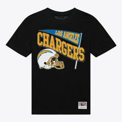 Los Angeles Chargers Women's Team Dynamic Boyfriend T-Shirt Black - Mitchell & Ness