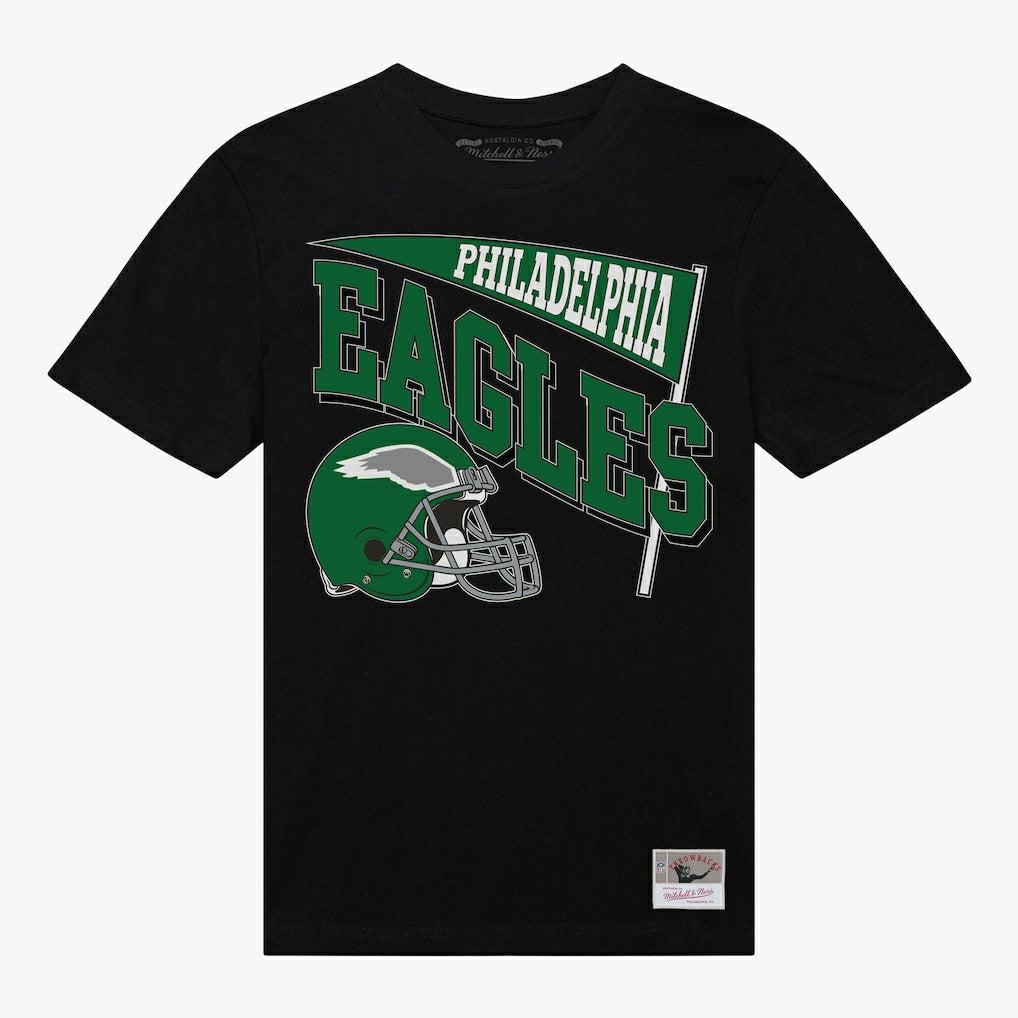 Philadelphia Eagles Women's Team Dynamic Boyfriend T-Shirt Black - Mitchell & Ness