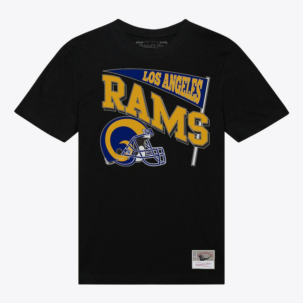 Los Angeles Rams Women's Team Dynamic Boyfriend T-Shirt Black - Mitchell & Ness