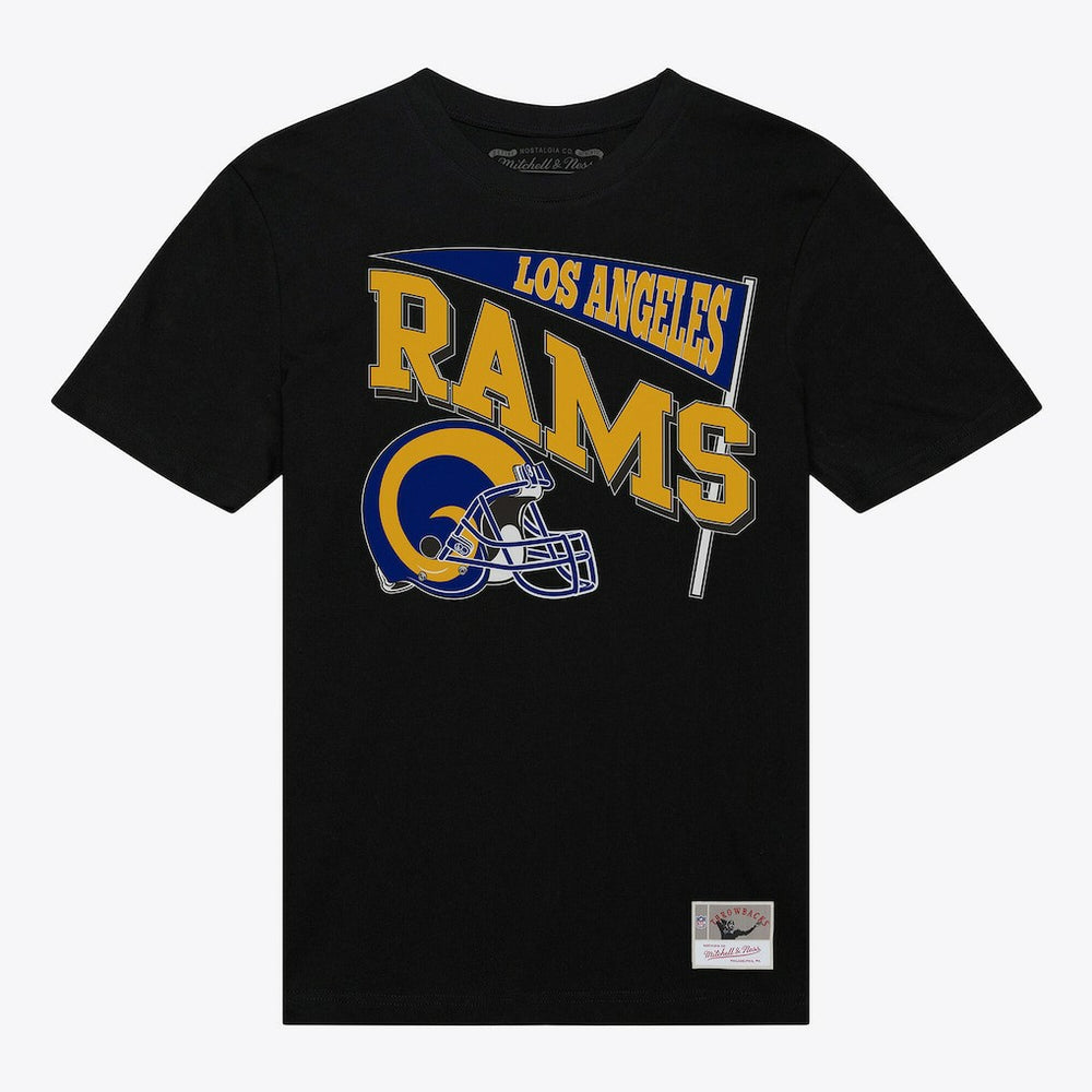 Los Angeles Rams Women's Team Dynamic Boyfriend T-Shirt Black - Mitchell & Ness