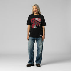 Kansas City Chiefs Women's Team Dynamic Boyfriend T-Shirt Black - Mitchell & Ness