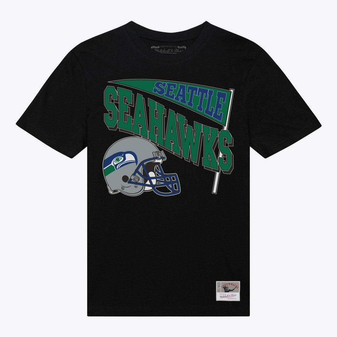 Seattle Seahawks Women's Team Dynamic Boyfriend T-Shirt Black - Mitchell & Ness