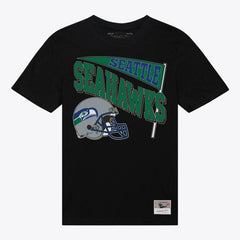 Seattle Seahawks Women's Team Dynamic Boyfriend T-Shirt Black - Mitchell & Ness