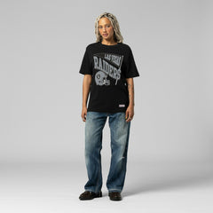 Las Vegas Raiders Women's Team Dynamic Boyfriend T-Shirt Black - Mitchell & Ness