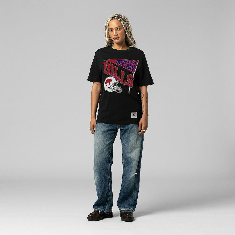 Buffalo Bills Women's Team Dynamic Boyfriend T-Shirt Black - Mitchell & Ness