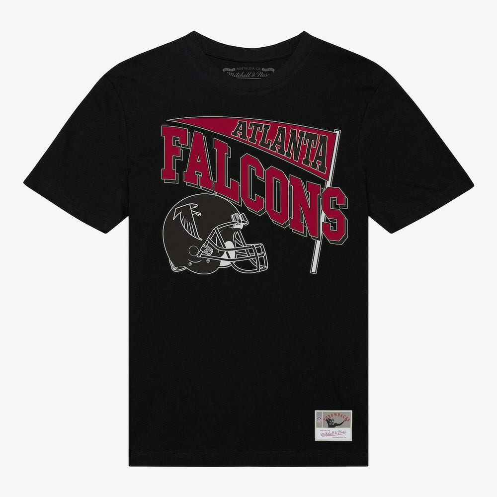 Atlanta Falcons Women's Team Dynamic Boyfriend T-Shirt Black - Mitchell & Ness