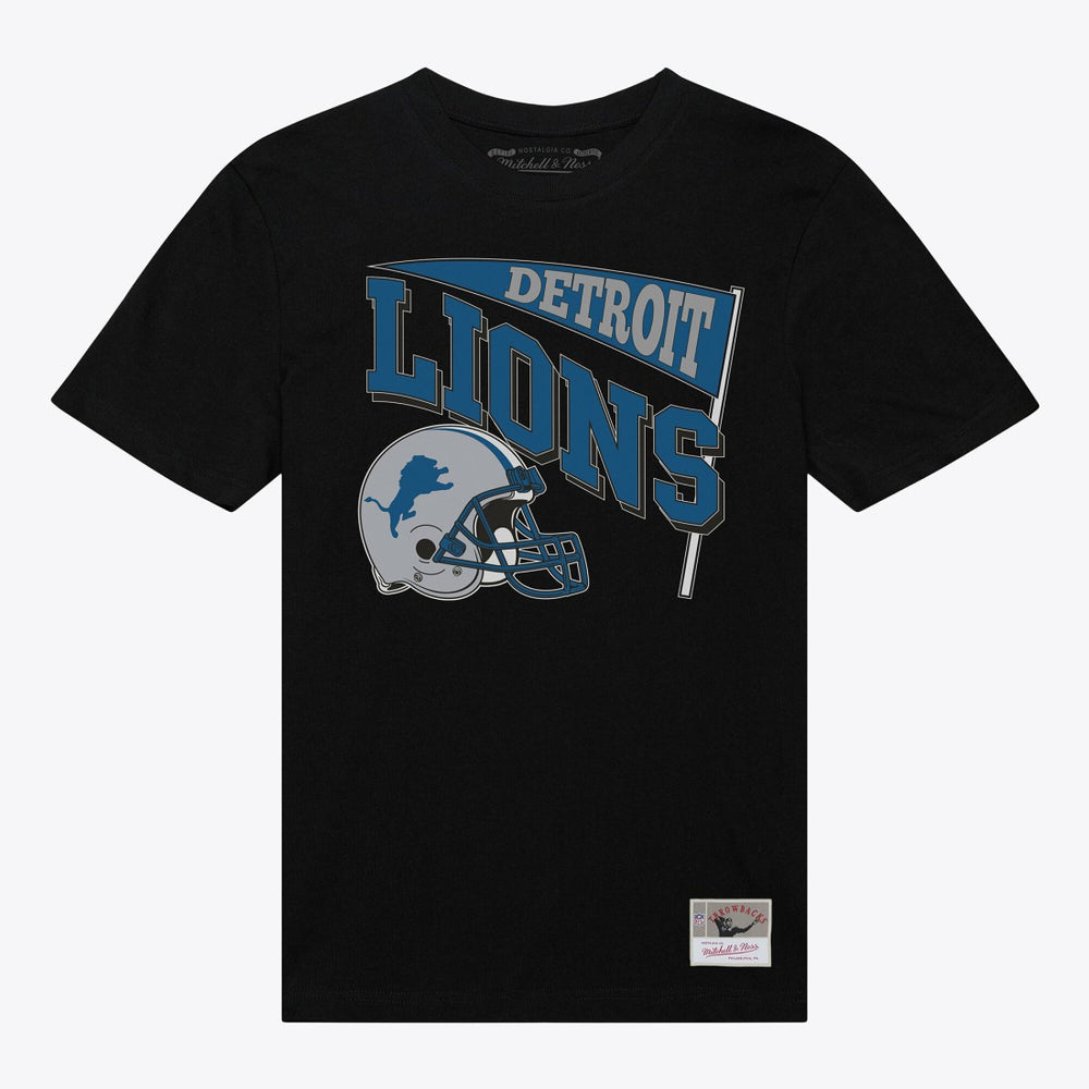 Detroit Lions Women's Team Dynamic Boyfriend T-Shirt Black - Mitchell & Ness