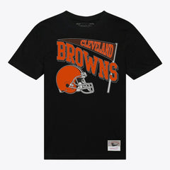 Cleveland Browns Women's Team Dynamic Boyfriend T-Shirt Black - Mitchell & Ness