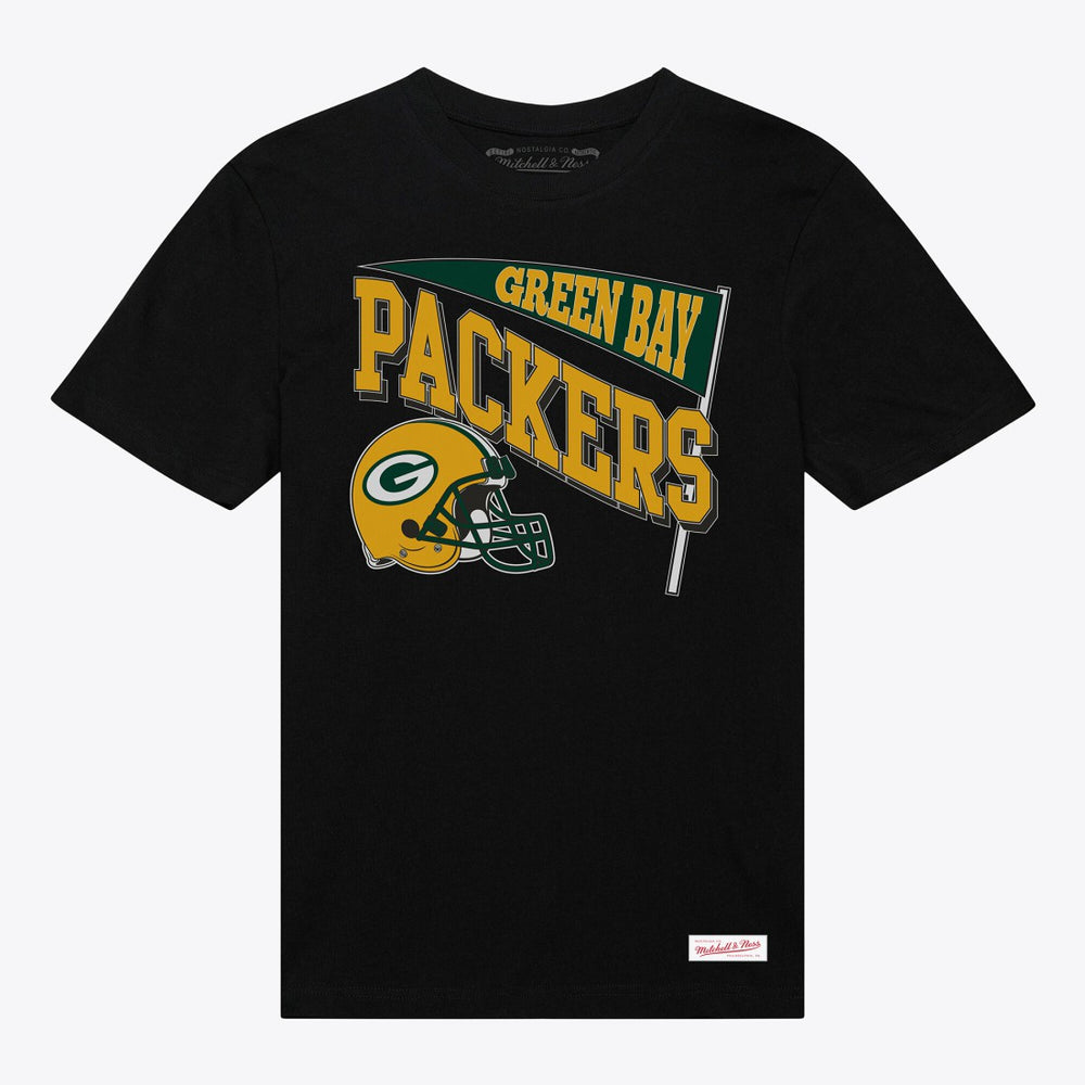 Green Bay Packers Women's Team Dynamic Boyfriend T-Shirt Black - Mitchell & Ness