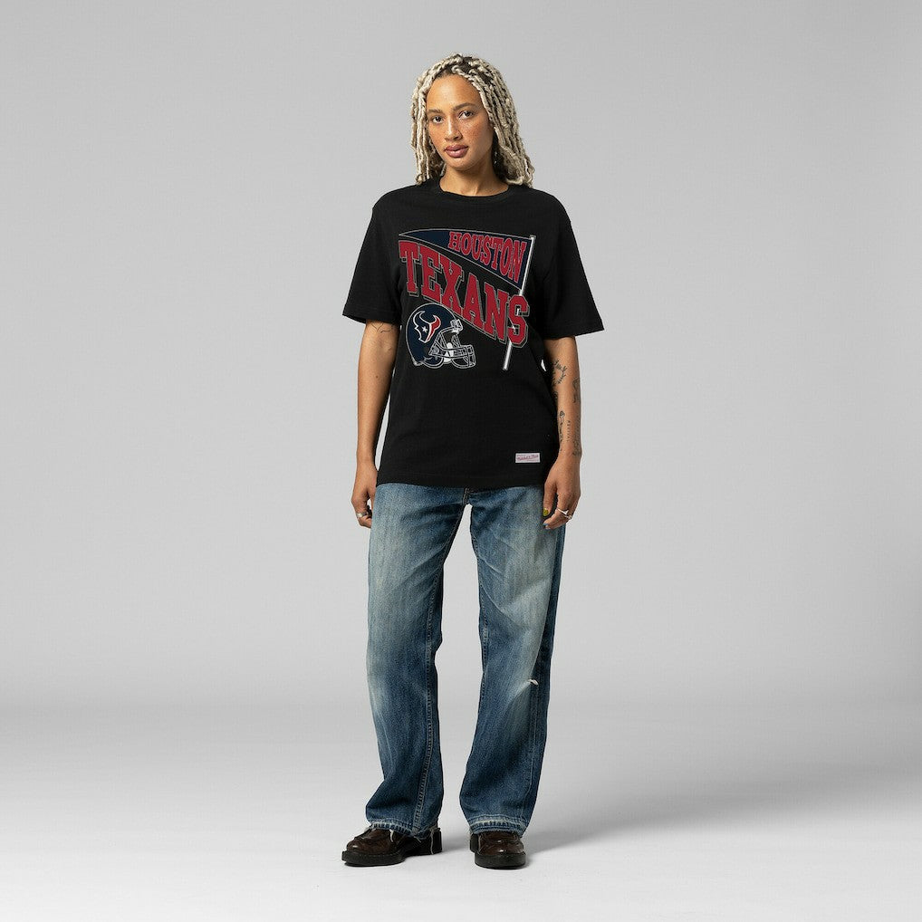 Houston Texans Women's Team Dynamic Boyfriend T-Shirt Black - Mitchell & Ness
