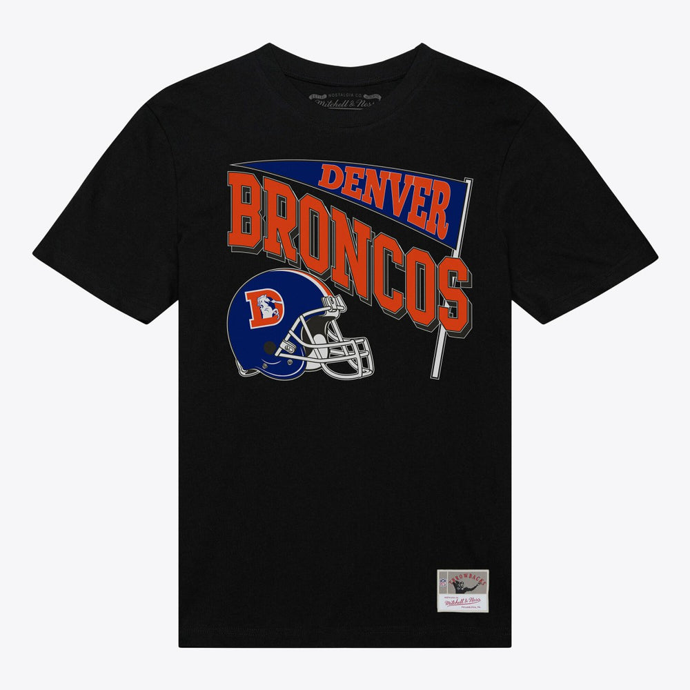Denver Broncos Women's Team Dynamic Boyfriend T-Shirt Black - Mitchell & Ness