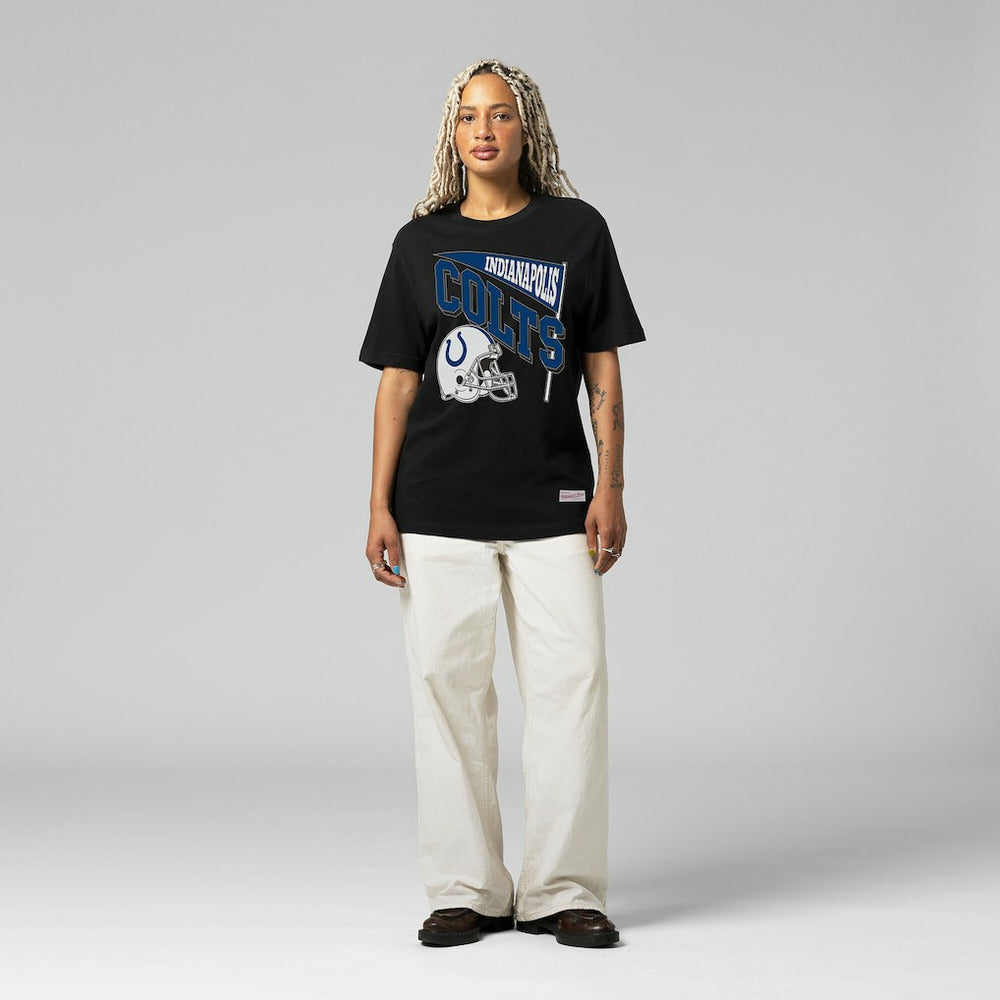 Indianapolis Colts Women's Team Dynamic Boyfriend T-Shirt Black - Mitchell & Ness