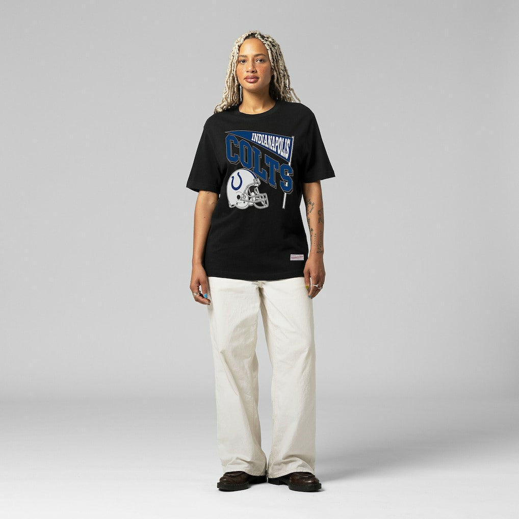 Indianapolis Colts Women's Team Dynamic Boyfriend T-Shirt Black - Mitchell & Ness