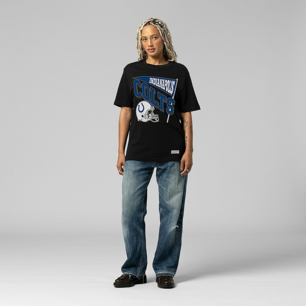 Indianapolis Colts Women's Team Dynamic Boyfriend T-Shirt Black - Mitchell & Ness