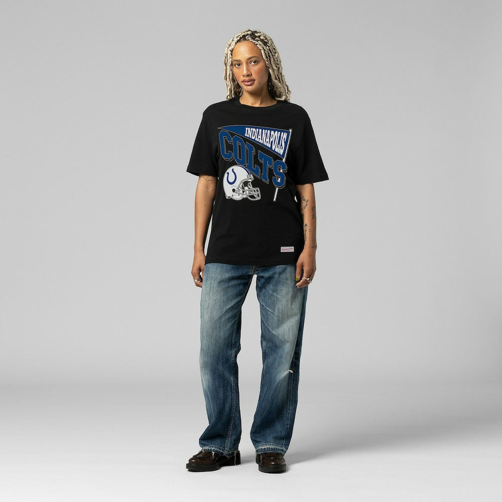 Indianapolis Colts Women's Team Dynamic Boyfriend T-Shirt Black - Mitchell & Ness