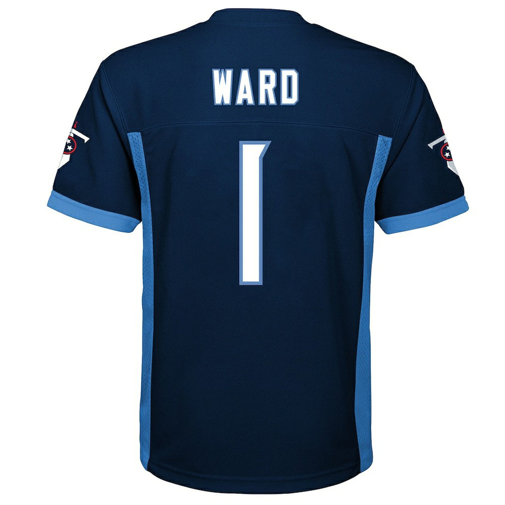 Cameron Ward Tennessee Titans Youth Replica Player Jersey Navy - NFL