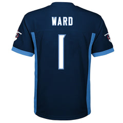 Cameron Ward Tennessee Titans Youth Replica Player Jersey Navy - NFL