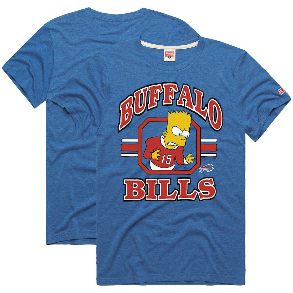 Buffalo Bills Homage x The Simpsons Unisex Tri-Blend T-Shirt Royal - NFL