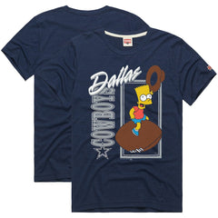 Dallas Cowboys Homage x The Simpsons Unisex Tri-Blend T-Shirt Navy - NFL