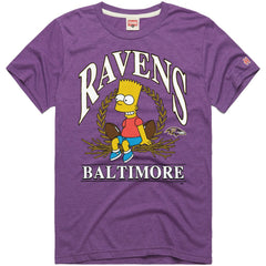 Baltimore Ravens Homage x The Simpsons Unisex Tri-Blend T-Shirt Purple - NFL