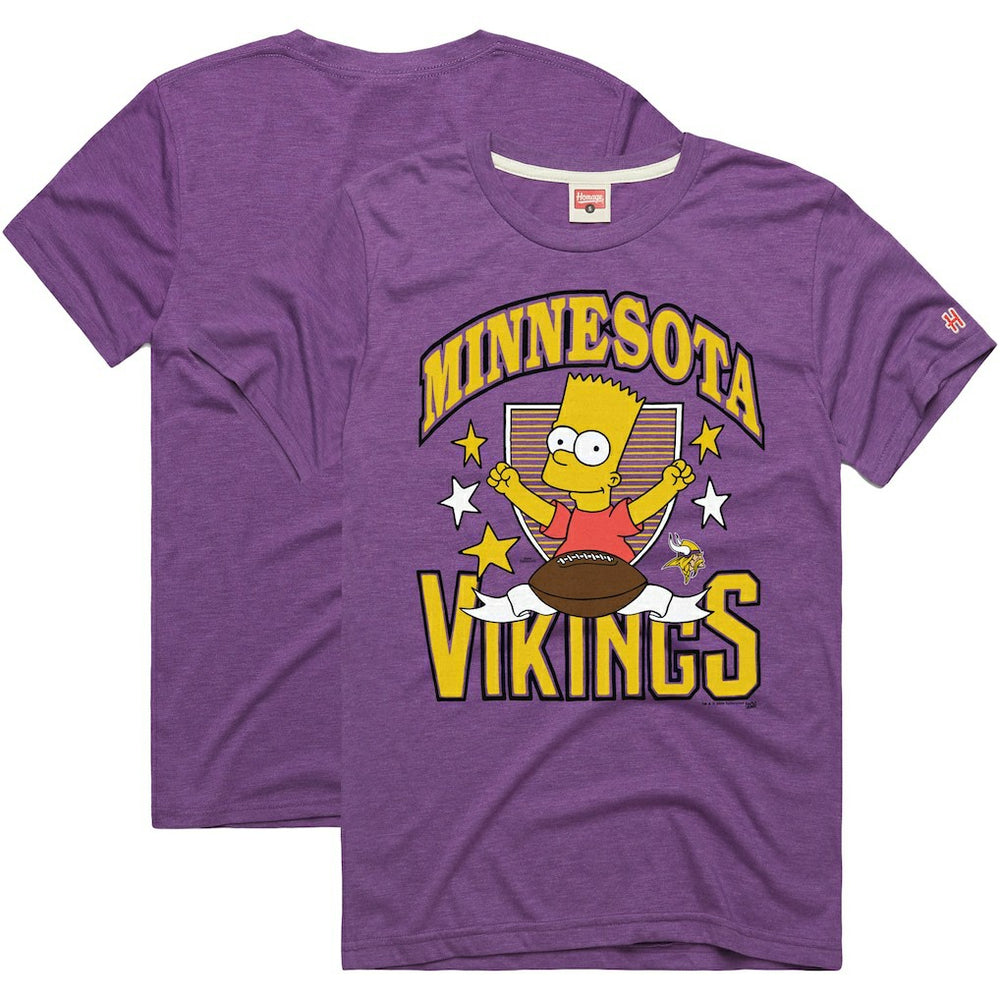 Minnesota Vikings Homage x The Simpsons Unisex Tri-Blend T-Shirt Purple - NFL