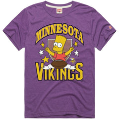 Minnesota Vikings Homage x The Simpsons Unisex Tri-Blend T-Shirt Purple - NFL