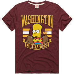 Washington Commanders Homage x The Simpsons Unisex Tri-Blend T-Shirt Burgundy - NFL