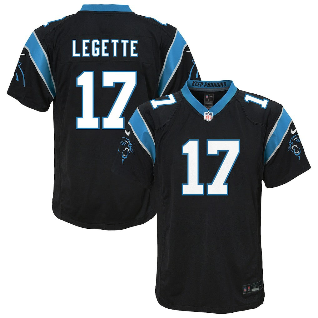 Xavier Legette Carolina Panthers Youth Team Game Jersey Black - Nike