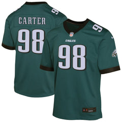 Jalen Carter Philadelphia Eagles Youth Game Player Jersey Midnight Green - Nike