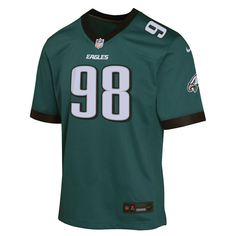 Jalen Carter Philadelphia Eagles Youth Game Player Jersey Midnight Green - Nike