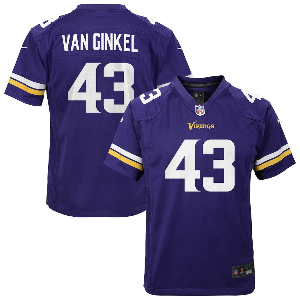 Andrew Van Ginkel Minnesota Vikings Youth Youth Purple - Nike