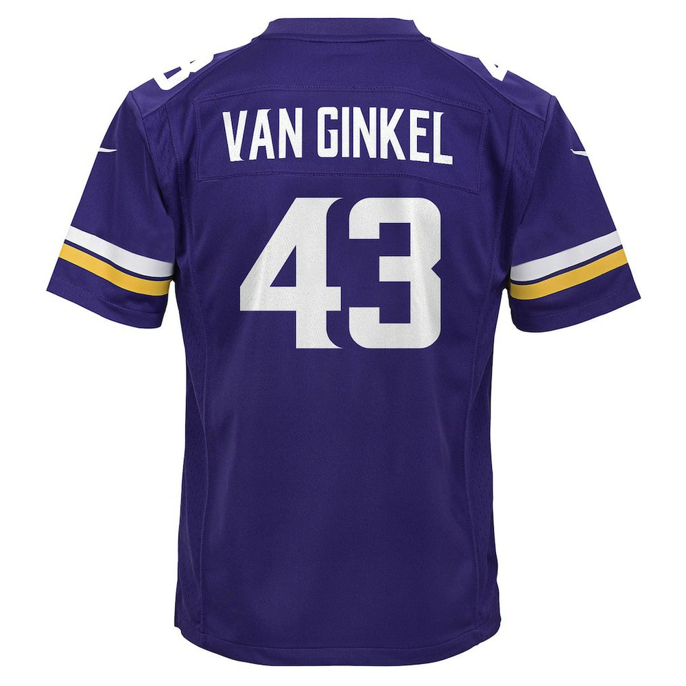 Andrew Van Ginkel Minnesota Vikings Youth Youth Purple - Nike