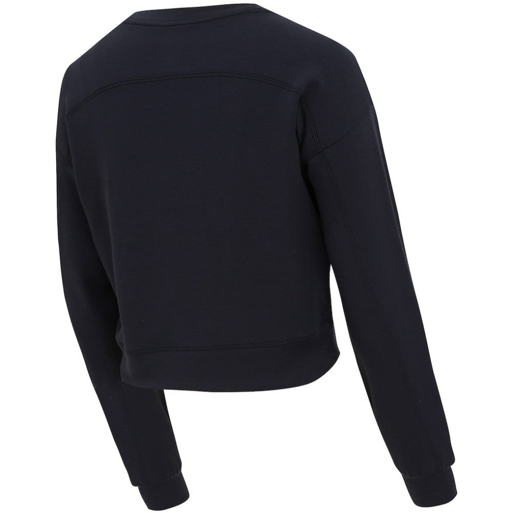 USWNT Concepts Sport Women's Tri-Blend Darby Knit Long Sleeve Crop Top - Black