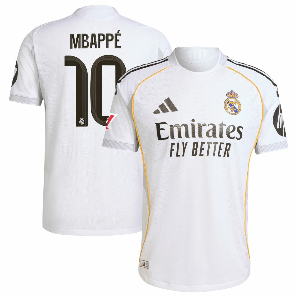 Adidas Kylian Mbappé Real Madrid 2025/26 Home Player Jerseys - White