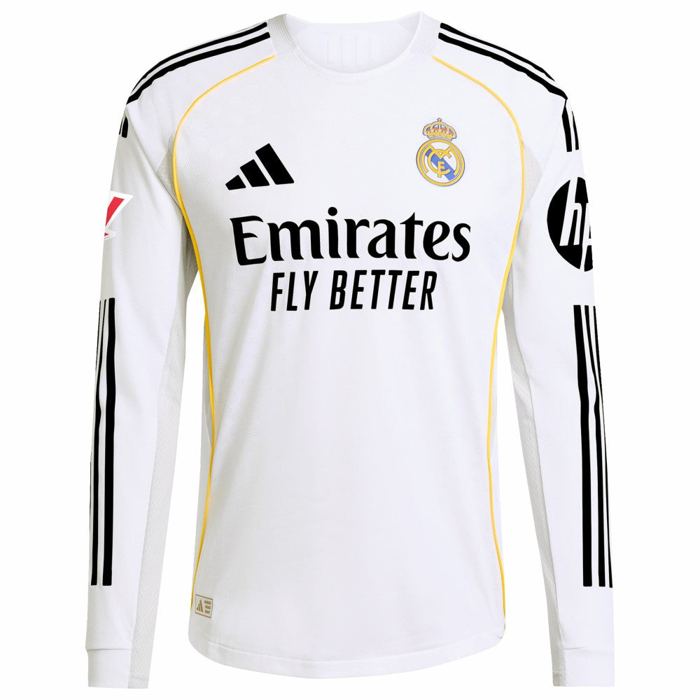 Adidas Kylian Mbappé Real Madrid 2025/26 Home Long Sleeve Player Jerseys - White