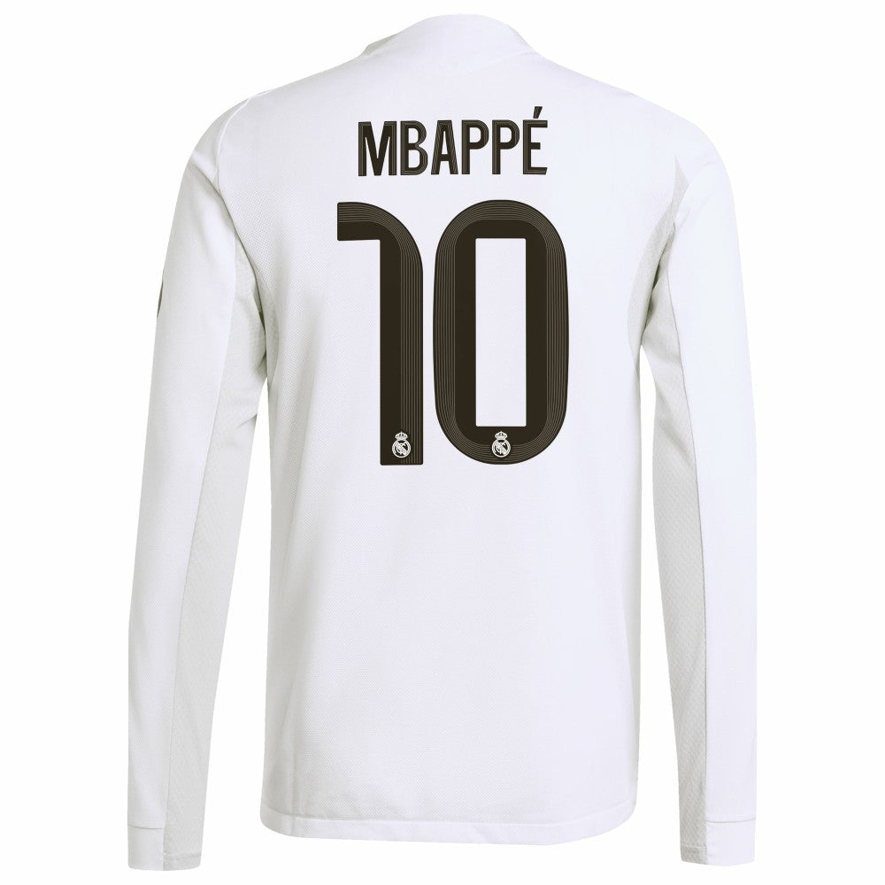 Adidas Kylian Mbappé Real Madrid 2025/26 Home Long Sleeve Player Jerseys - White
