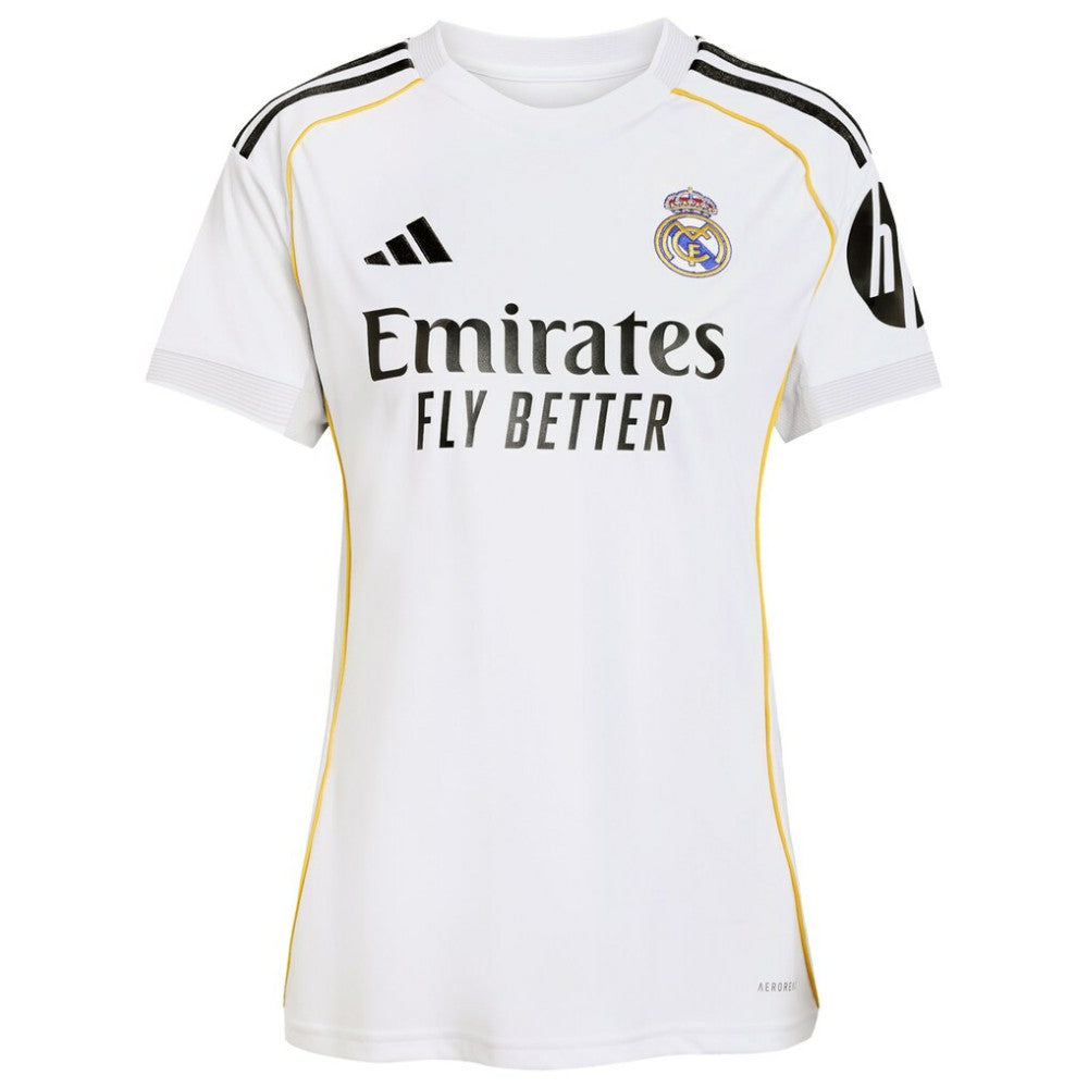 Adidas Kylian Mbappé Real Madrid Women's 2025/26 Home Replica Player Jerseys - White