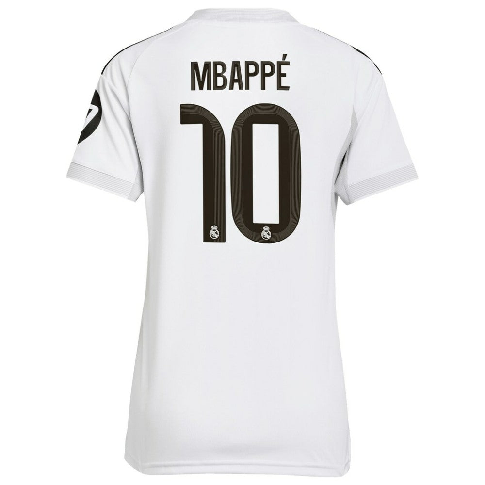 Adidas Kylian Mbappé Real Madrid Women's 2025/26 Home Replica Player Jerseys - White
