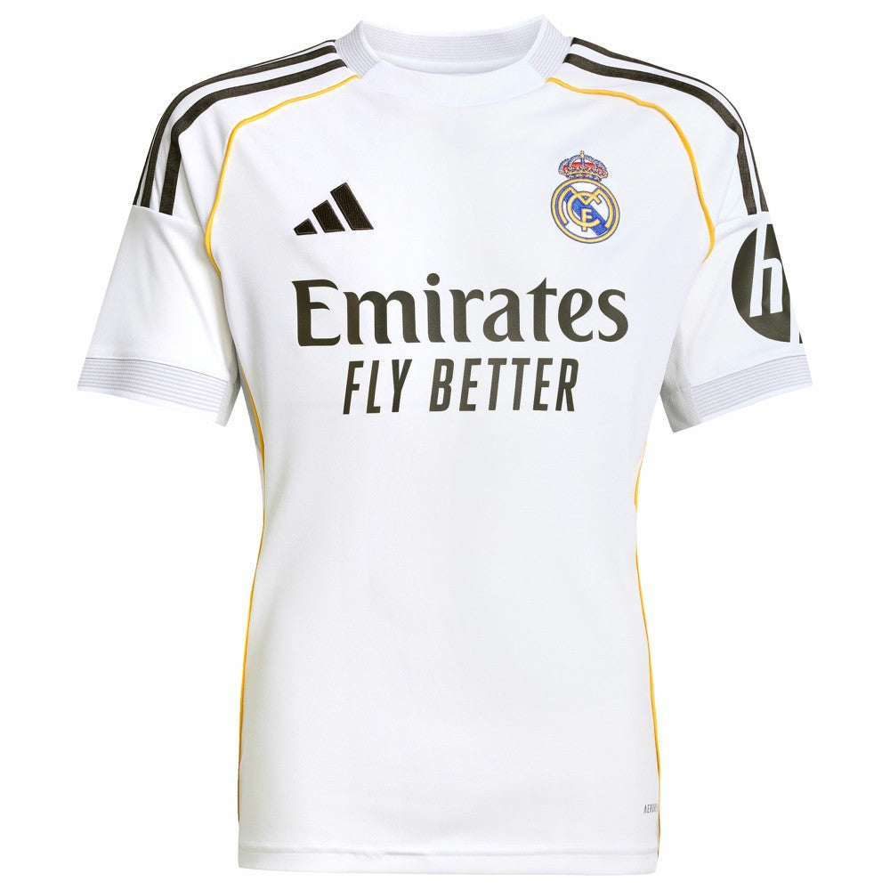 Adidas Kylian Mbappé Real Madrid Youth 2025/26 Home Replica Player Jerseys - White