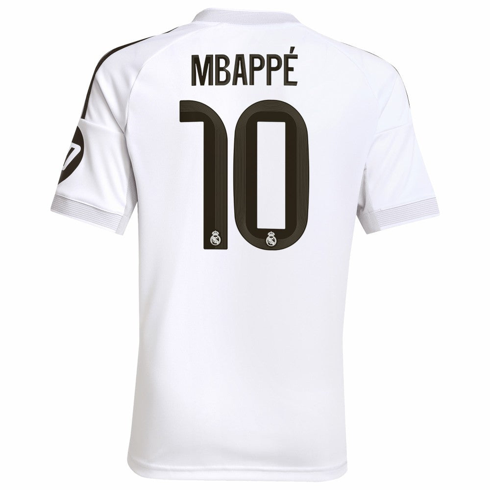 Adidas Kylian Mbappé Real Madrid Youth 2025/26 Home Replica Player Jerseys - White