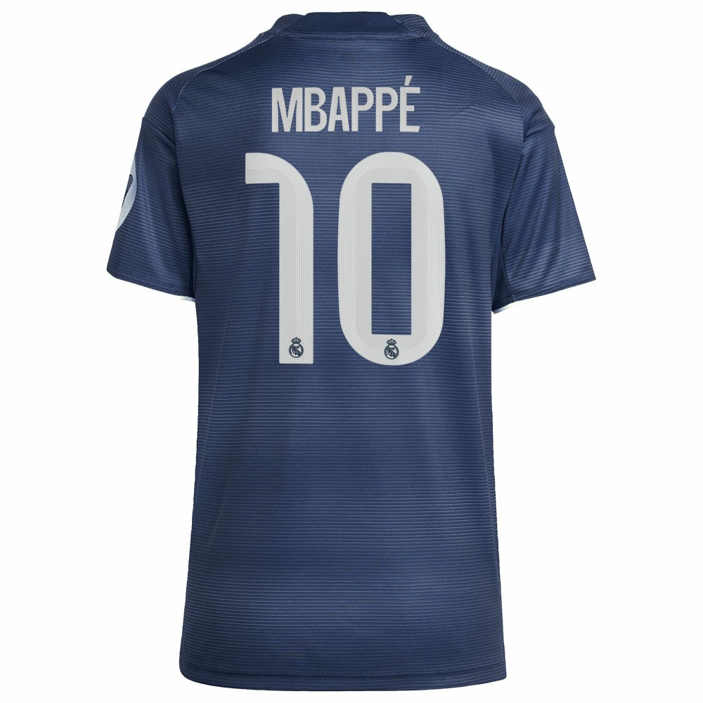 Adidas Kylian Mbappé Real Madrid Women's 2025/26 Away Replica Player Jerseys - Blue