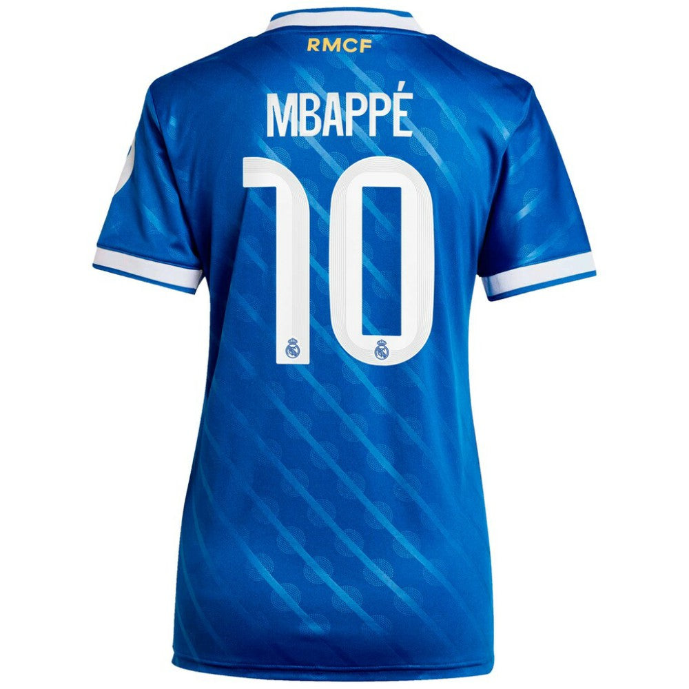 Adidas Kylian Mbappé Real Madrid Women's 2025/26 Third Replica Player Jerseys - Blue