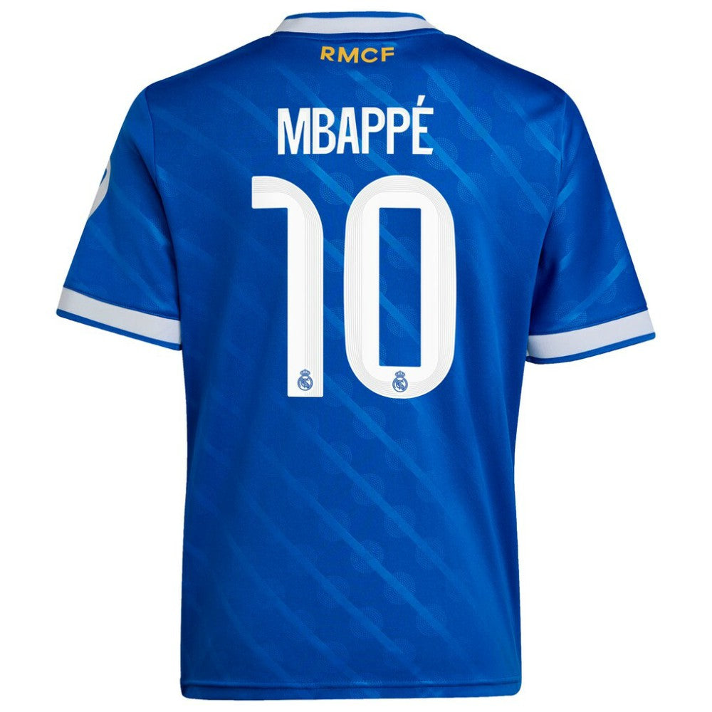 Adidas Kylian Mbappé Real Madrid Youth 2025/26 Third Replica Player Jerseys - Blue